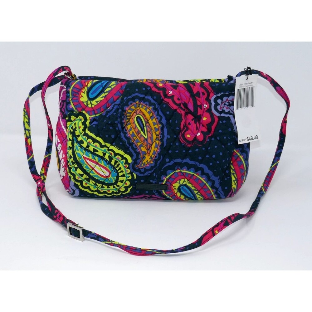 Vera Bradley Alex Crossbody Twilight Paisley Shoulder Bag 23749-K01 DAMAGED